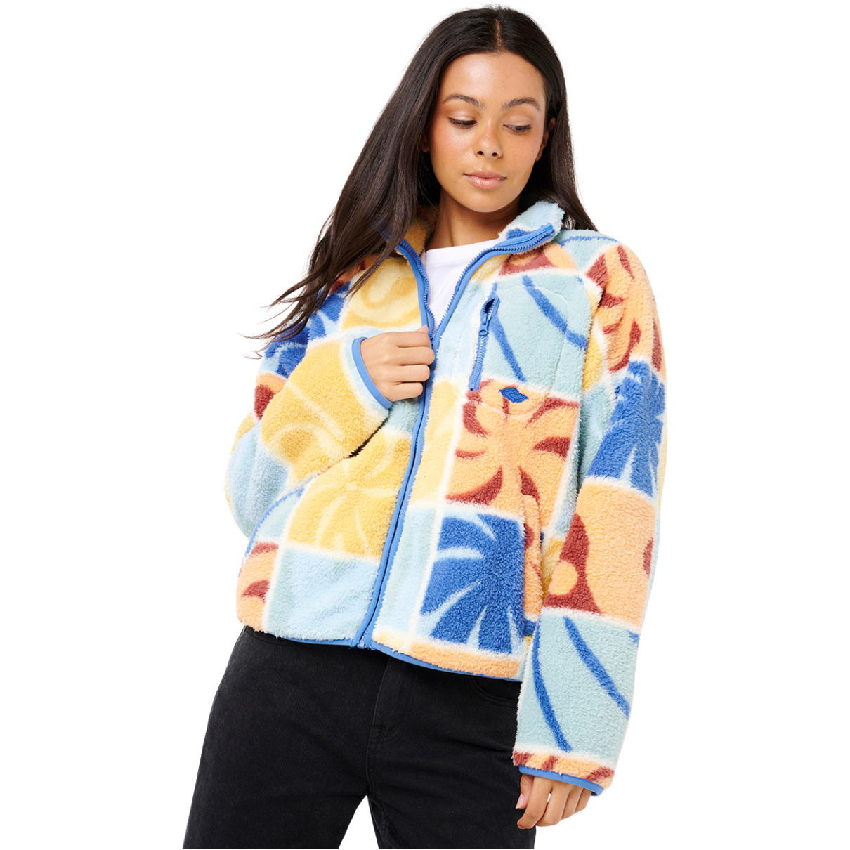 2025 Rip Curl Womens AOTS Ty Williams Zip Polar Fleece 0ADWFL - Multi